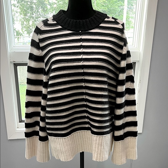 Maeve Black and White Striped Sweater - Picture 2 of 8